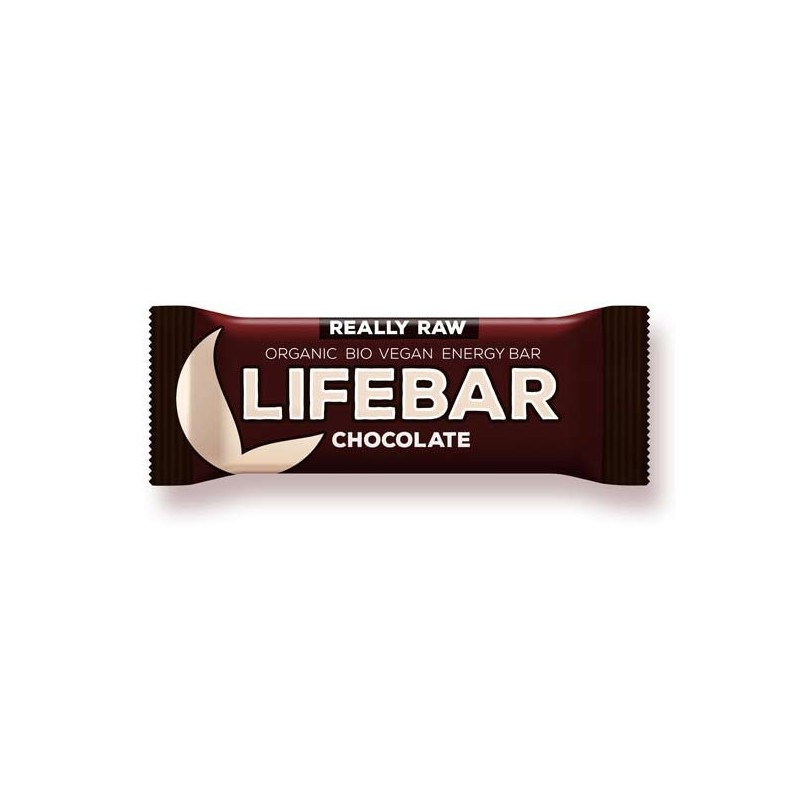Μπάρα ενέργειας με σοκολάτα, ωμή και vegan, 47 γρ., Lifebar