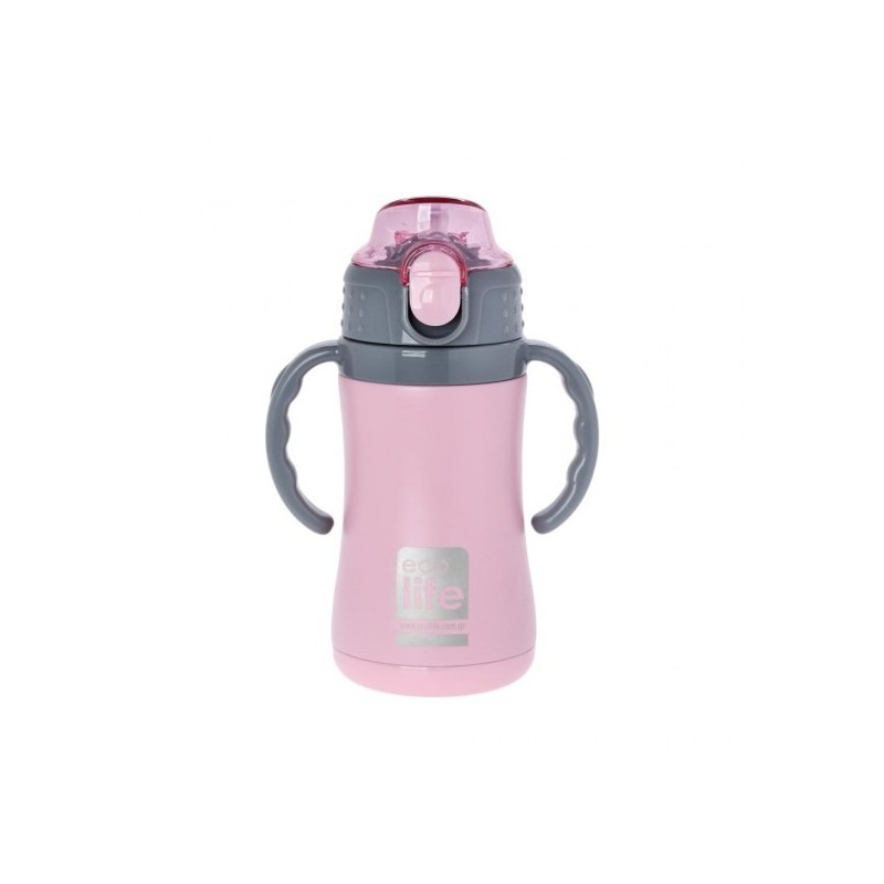 Ανοξείδωτο παιδικό θερμός, pink, 300 ml, Ecolife