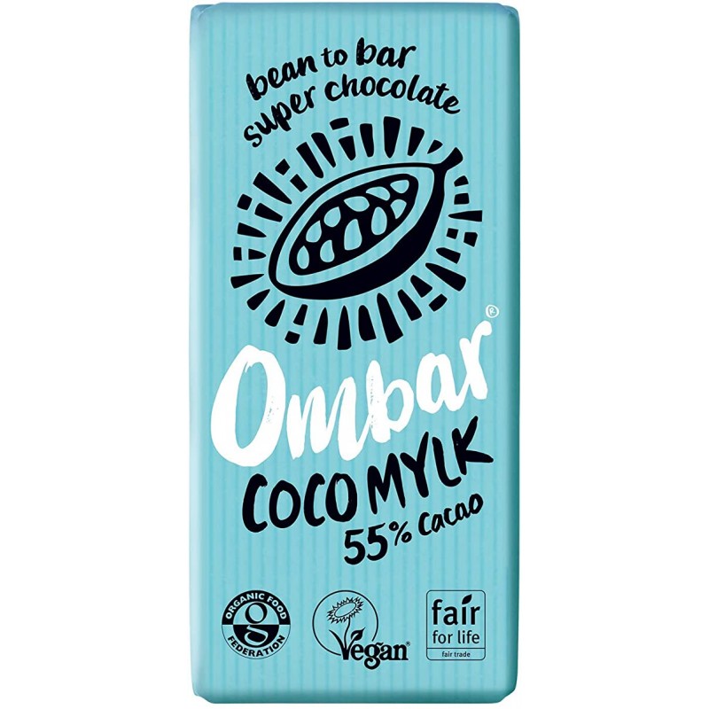 Coco Mylk chocolate, raw, 35 gr, Ombar